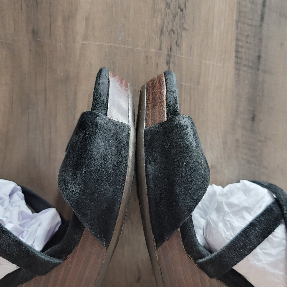UGG 3191 Jullita II Black Suede Wedge Slide Sandals Shoes 5.5 - Picture 10 of 16